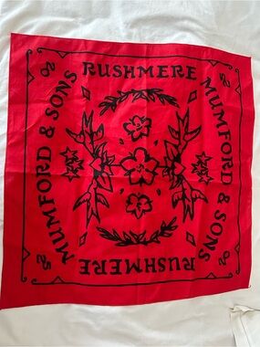 Rushmere Mumford & Sons Red Bandana Scarf